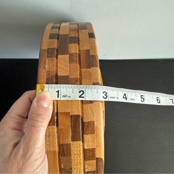 Vintage | Large 11 Inch Segmented Wood Bowl Handcrafted Artisan Turned Art Mixed - Picture 6 of 8